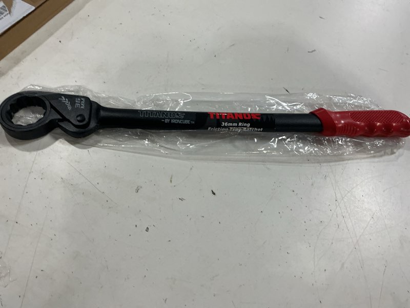 Condition photo showing Good Condition for ironcube jumbo friction type ratcheting wrench: 36mm heavy duty large spanner for big nuts in industrial machinery, construction & automotive maintenance 36 mm