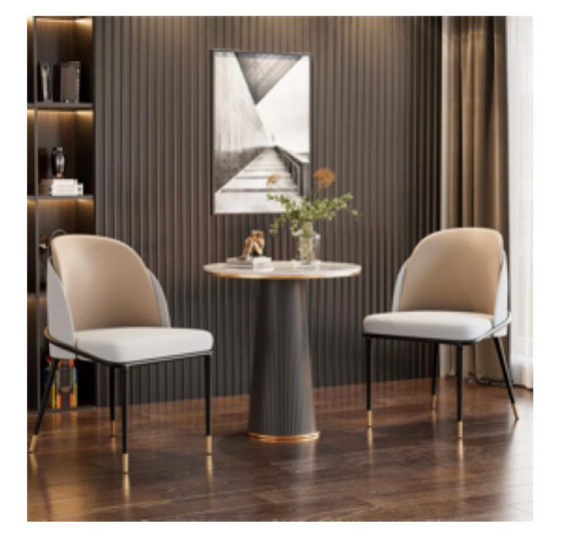 Set Of 2 Kitchen Melway Upholstered Thick Leather Side Chairs (Incomplete, 1 piece only)