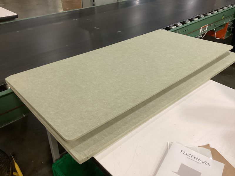 Condition photo showing Good Condition for fluxynara 47.2" x 35.4" large bulletin board, sage | cork board alternative with 24 removable adhesive tabs, foldable felt pin board for home, office, classroom & dorm sage large-47.2" x 35.4"