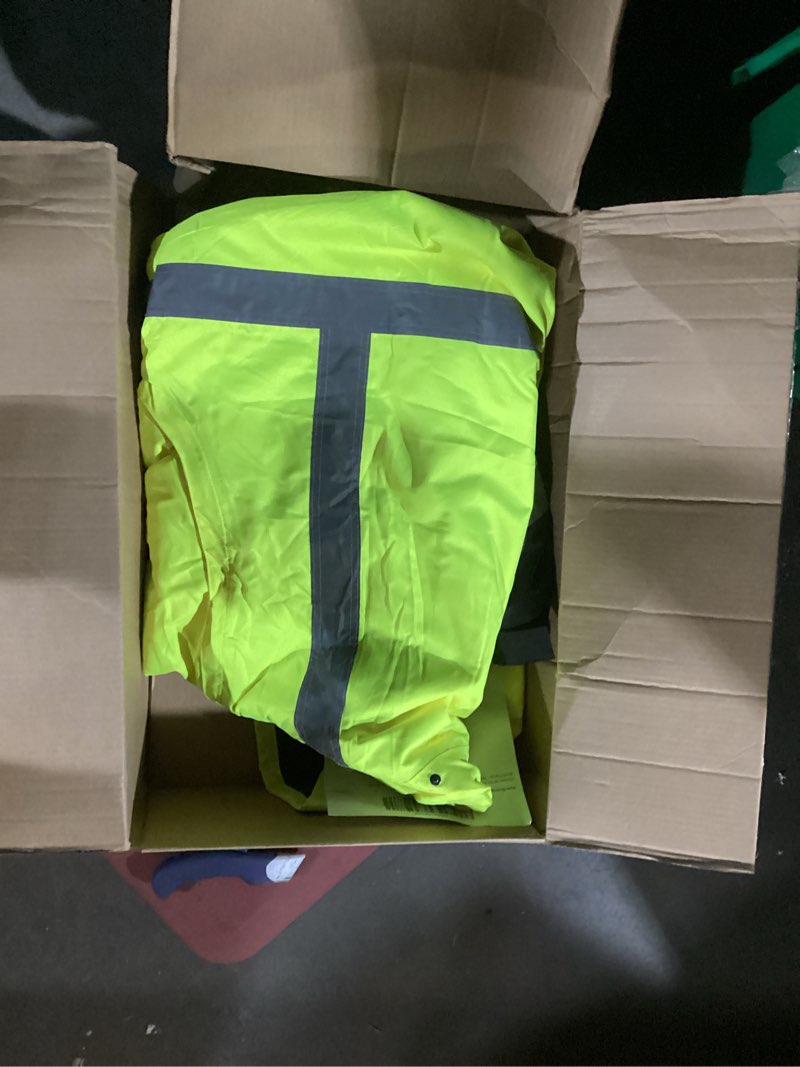 Condition photo showing Good Condition for Pioneer Hi Vis 5-in-1 Waterproof Safety Jacket for Men - Convertible to Vest & Black Fleece - Rated to -8°F - ANSI Class 3 XX-Large