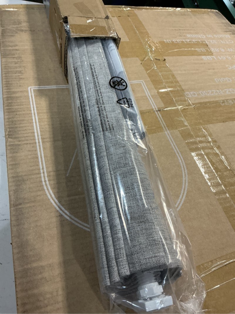 Condition photo showing New/Like New for LazBlinds No Tools No Drill Cordless Roman Shades for Windows, Blackout Thermal Insulated UV Blocking Window Blinds, Room Darkening Fabric Blinds for Indoor Windows, 20'' W x 64'' H, Grey Blackout - Grey 20" W x 64" H