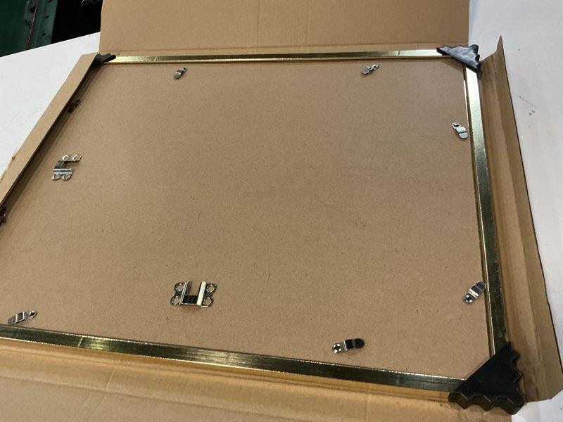 Condition photo showing Good Condition for annecy 14x18 picture frame gold?1 pack?, 14 x 18 picture frame for wall decoration, classic gold minimalist style suitable for decorating houses, offices, hotels 14x18 gold
