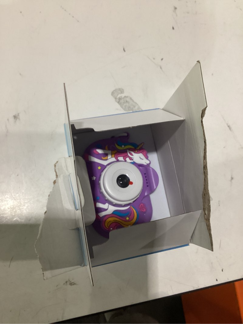 Condition photo showing Good Condition for kids camera toddler toys for 3 4 5 6 7 8 years old girls, 48mp hd dual lens selfie camera for kids, 1080p hd video kids digital camera for age 3-9 christmas birthday gifts with 32g sd card purple