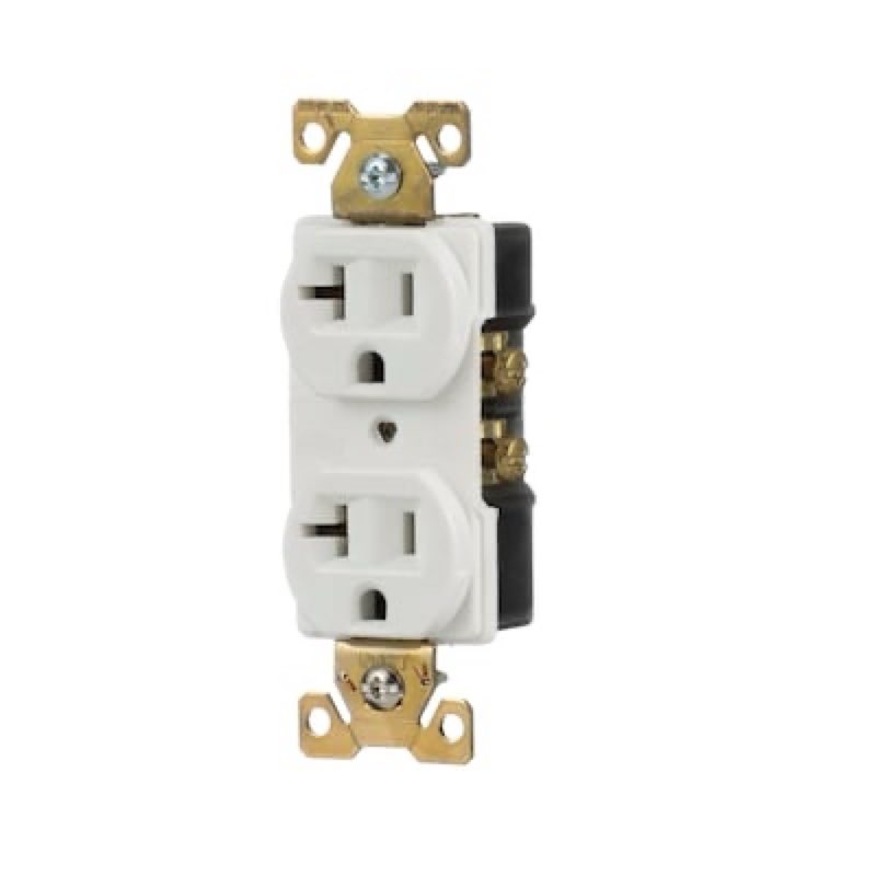 Eaton Arrow Hart 20 -Amp 125-volt Industrial Duplex Outlet Receptacles , White
