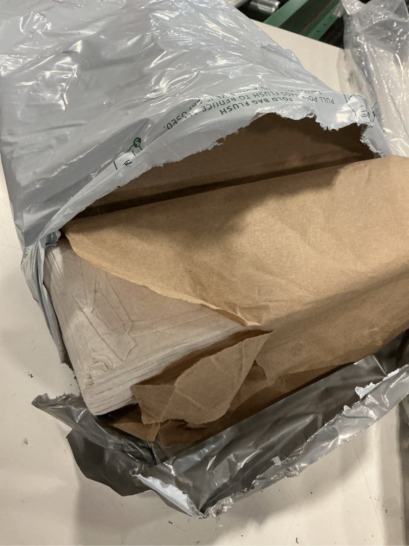 Condition photo showing As Is for 1intheoffice multifold paper towels, paper hand towels for bathroom, folded paper towels, 1-ply, 9\" x 9.45\", 250 towels/pack, 5 pack
