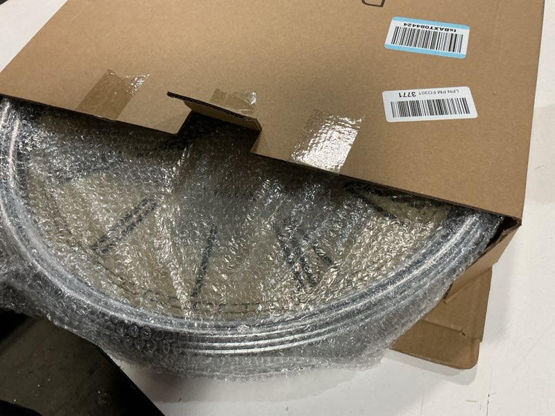 Condition photo showing Good Condition for Bernhard Products Large Decorative Wall Clock 20 Inch Silent Non Ticking Battery Operated Quartz Vintage Stylish with Rustic Silver Rim for Home Living Room Dining Room Kitchen & Over Fireplace