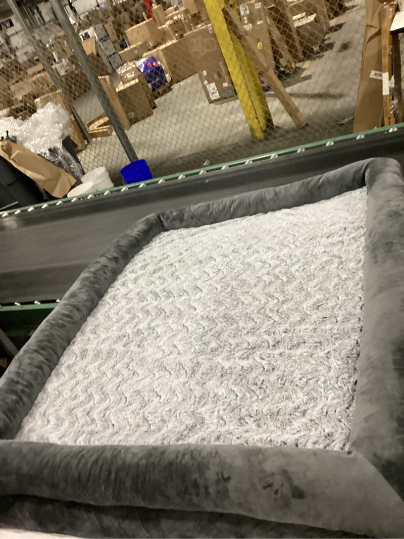 Condition photo showing Good Condition for XL Orthopedic Dog Bed for Large Dogs, Big Waterproof Dog Bed with Removable Washable Cover, 4-Sides Removable Bolster Pet Couch Sofa with Non-Slip Bottom, Grey 45.0\"L x 35.0\"W x 7.5\"Th Grey… similar to stock photo