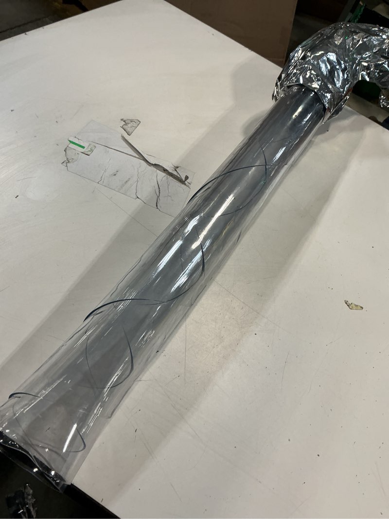 Condition photo showing Good Condition for 54 Inch Round Clear Table Cover Protector, 2mm Thick Round Clear Table Protector for Dining Room Table, Waterproof Round Plastic Vinyl Table Pad Clear 2mm 54" (Round)