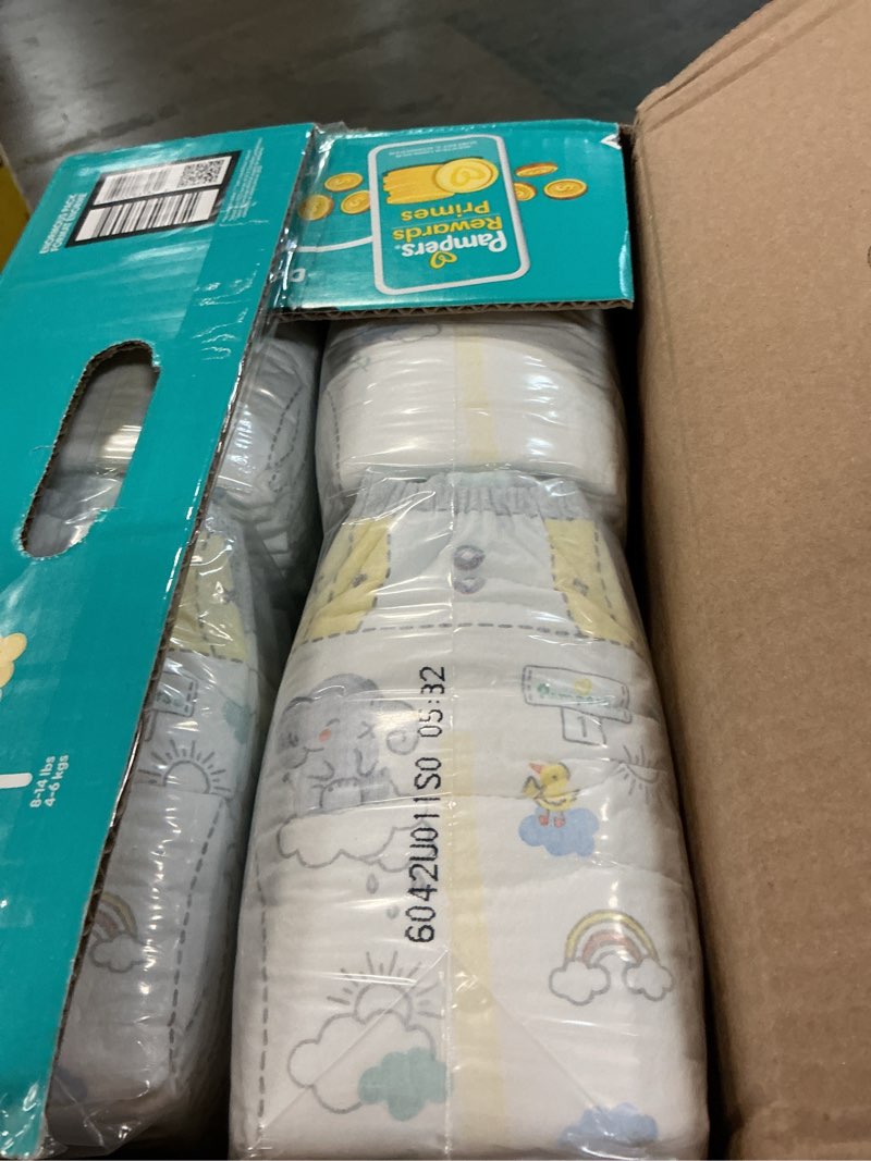 Condition photo showing Good Condition for pampers swaddlers diapers, size 1 (8-14 lbs), 164 count, absorbent, keeps baby dry and comfortable, skin safe disposable baby diaper size 1 164