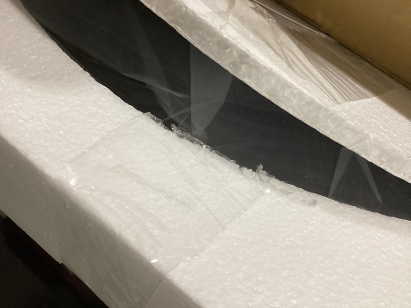 Condition photo showing Good Condition for Giluta Irregular Wall Mirror, 35" L x 24" W Asymmetrical Mirrors Decorative, Gold Vanity Bathroom Mirror for Bedroom Entryway