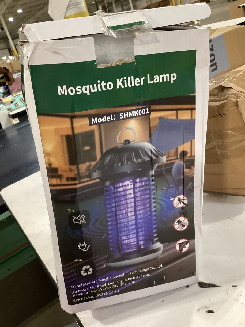 Condition photo showing As Is for bug zapper indoor & outdoor, water proof mosquito zapper with led light, 4200v electric bug zapper for home patio office courtyard?black?