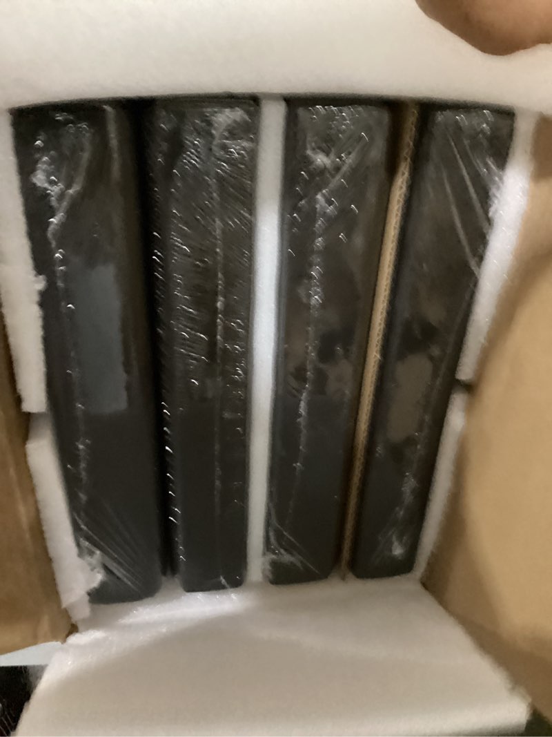 Condition photo showing As Is for umiacoustics 4 pcs acoustic panels, 2“ thick 23.6" x 11.8" fiberglass sound proof wall panels, sound absorbing panels for studios, office, home theater. deep black