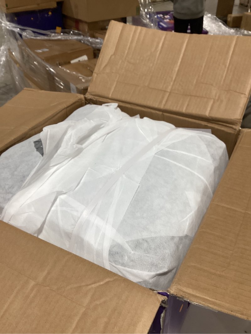 Condition photo showing As Is for MAXYOYO Folding Sofa Bed, L-Shaped Convertible Sofa Bed with Armrest Foldable Sleeper Sofa with Pillow, Portable Fold Out Chair Bed Comfy Floor Lounge for Living Room Bedroom, Dark Grey Single Dark Grey