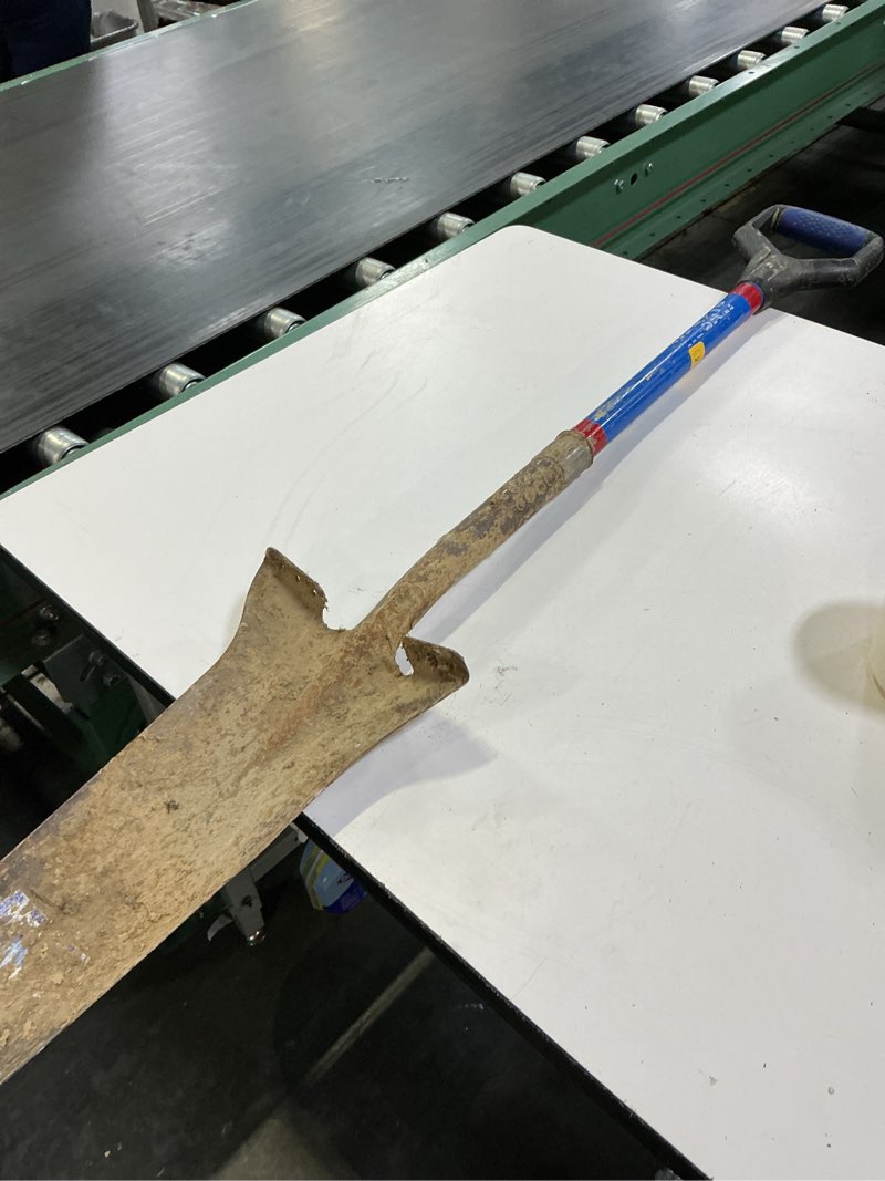 Condition photo showing As Is for kobalt 18-in fiberglass d-handle drain spade