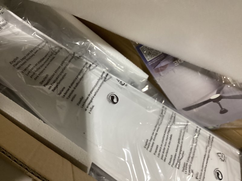 Condition photo showing Good Condition for depuley ceiling fan with light and remote: 52 inch white 3 blade outdoor fans for patios - dimmable indoor fan with remote control fandelier ceiling fansultra quiet dc motor reversible 6 speed timer 52 inch white 01