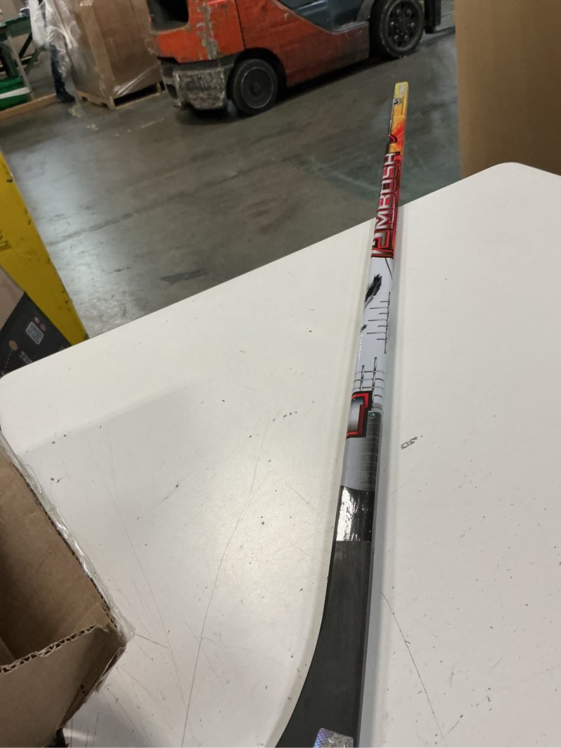 Condition photo showing Good Condition for franklin sports street hockey sticks - ambush junior street hockey stick - wood and fiberglass shaft - abs blade - one piece stick - 46", 52", 58" multi - ambush 52" left shot