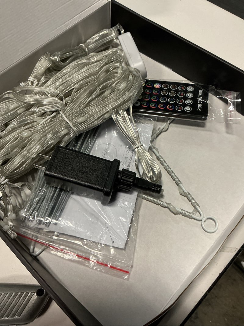 Condition photo showing Good Condition for Outdoor Christmas Star String Lights, Smart RGB Waterfall Tree String Light with APP Remote Control, DIY Modes Dimmable Timer Music Sync Shooting Star Fairy Lights for Indoor Outdoor Garden Decoration RGB (Red, Green, Blue) 11.8 FT