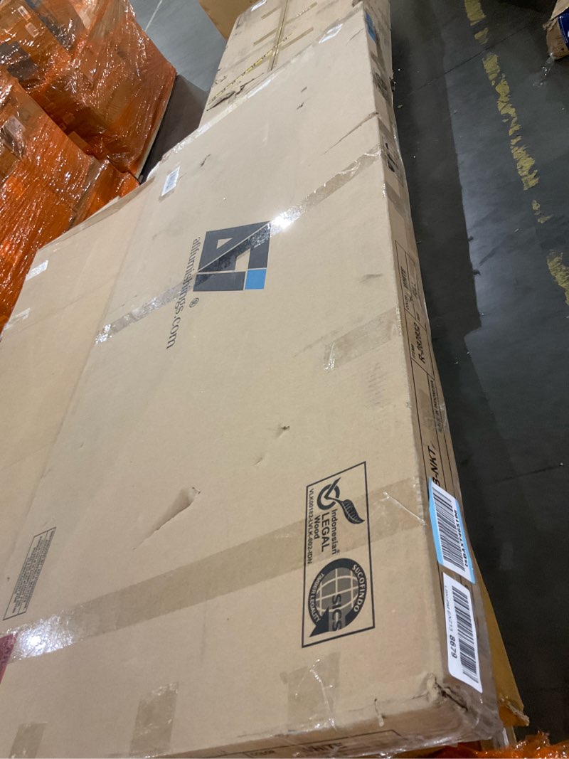 Condition photo showing As Is for AFI, Nantucket Solid Wood Headboard, Full, White Full White