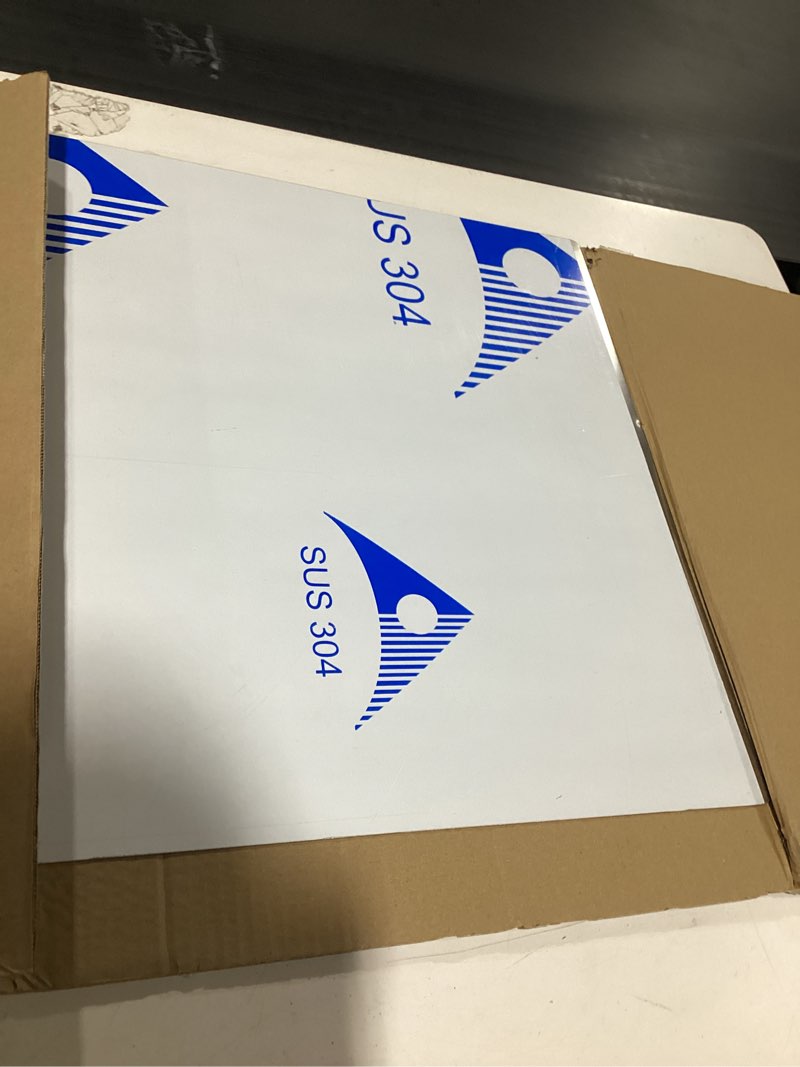 Condition photo showing New/Like New for 304 stainless steel sheets metal 12" x 12" x 1/64" (0.02") inch 304 stainless steel plates 0.50mm stainless steel shim plates metal sheets for crafting, diy, kitchen stovetop, snow frosted surface