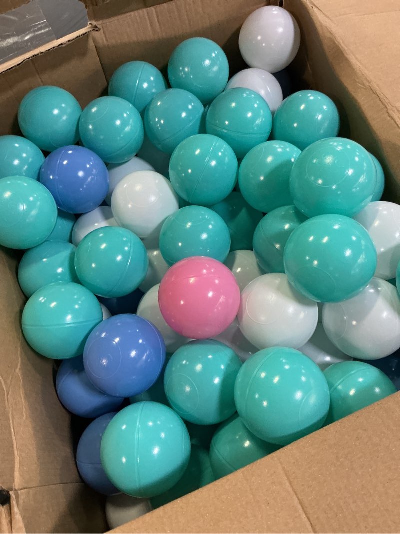 Condition photo showing Good Condition for langxun 50 100 200 400 soft plastic ball pit balls for kids, gift for baby toddler birthday christmas, ball pit play tent, baby kiddie pool water toys, party decoration 100 balls, 5 macaron colors