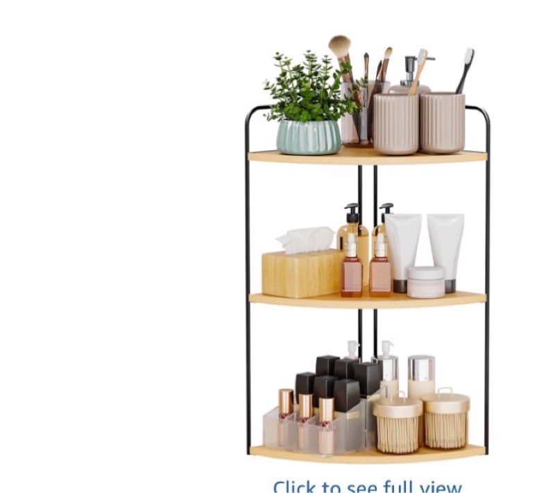 bathroom counter organizer,countertop organizer,vanity organizers,bathroom storage,bathroom sink caddy,counter shelf,corner counter,corner shelves(black-burlywood)