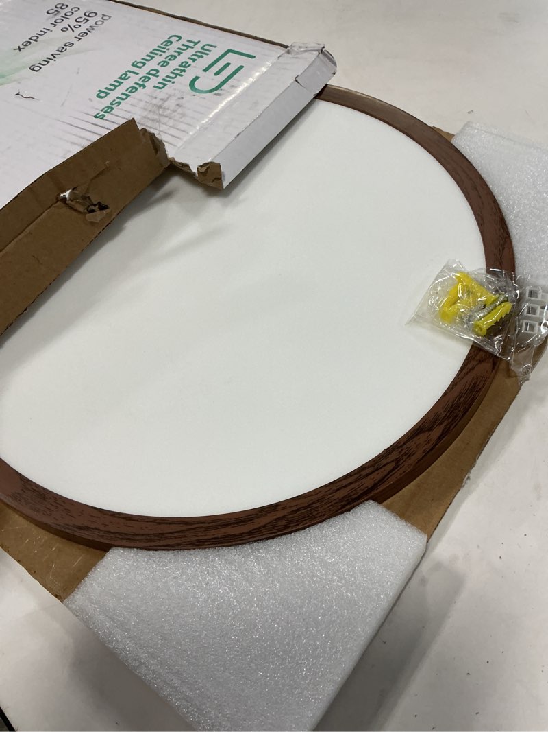 Condition photo showing Good Condition for 14.6inch Dimmable LED Ceiling Light, 37W Ultra Thin Flush Mount LED Ceiling Light, 3000K/4000K/6000K Selectable Round Ceiling Lamp for Porch Bedroom Hallway Stairwell Basement