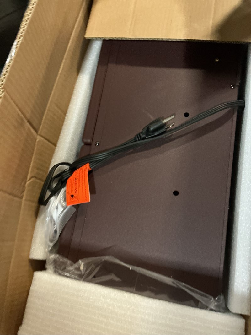 Condition photo showing Good Condition for RealSmart Electric Fireplace Heater, Freestanding Stove Heater with 3D Realistic Flame Effect, Fireplace Stove Overheat Safety Protection for Indoor Use Bedroom,750W 1500W Retro Brown