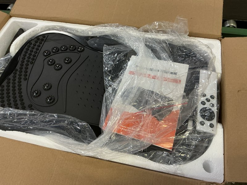 Condition photo showing Good Condition for Vibration Plate Exercise Machine, 130 Levels Full Body Workout Vibrating Plate for Lymphatic Drainage Weight Loss, 450 Lbs Capacity Shake Fitness Platform with Resistance Bands Bluetooth for Women Men