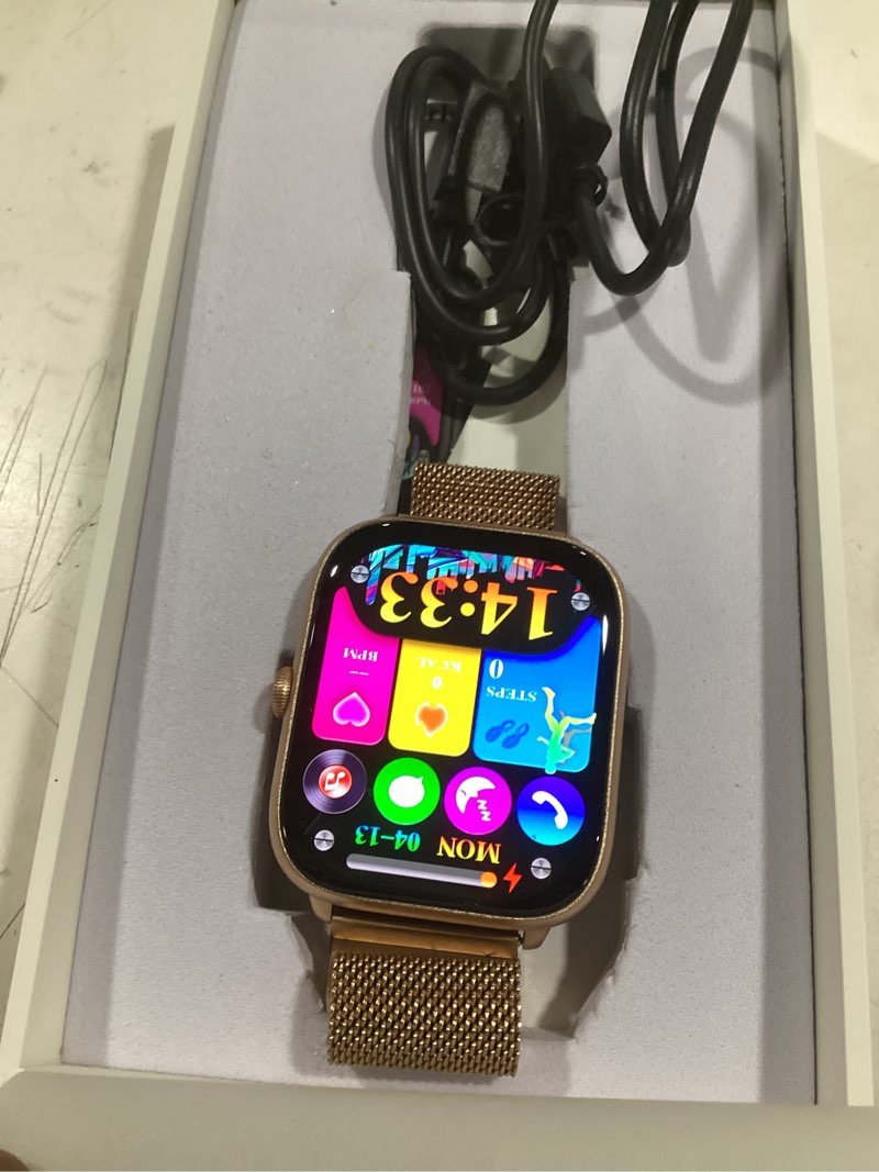 Condition photo showing New/Like New for 2025 smart watches for women with blood pressure monitor, 2.06" amoled display, ip68 waterproof fitness tracker, 118 sports modes, heart rate/spo2/sleep monitor, compatible with android iphone rose gold