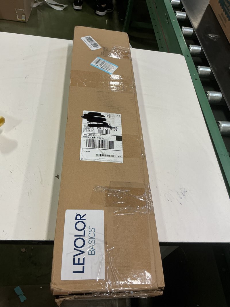 Condition photo showing New/Like New for LEVOLOR Basics Cordless Light Filtering Faux Wood Blinds, Easy to Install 2” Blinds for Windows, Timeless Look, Fits up to 27” Width and 64” Length, Home Solution for Any Space or Room 27"W x 64"H