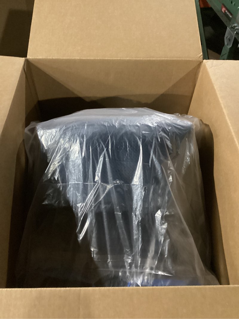 Condition photo showing Good Condition for Ergonomic Lumbar Support Backrest Seat Cushion, Lower Waist Posture Corrector for Office Chair Long Sitting Desk Work, Gaming, Reading, One Piece Extra Large Back Straightener for Adult, Deep Blue