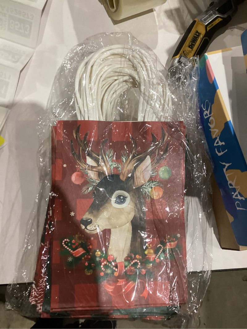 Condition photo showing New/Like New for YXXHOME 24 PCS Christmas Gift Bags with Label, Small Christmas Bags for Gift with Handle and 12 Count Gift Tags,Xmas Treat Paper Bag for Kids Adults Party Supplies?8.3 x 3.2 x6?