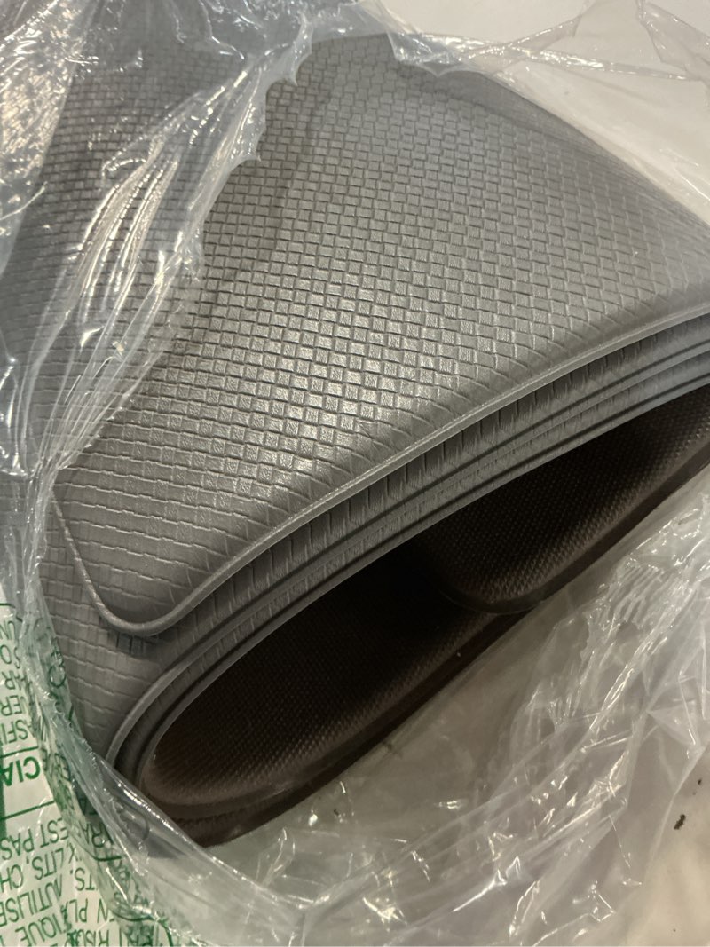 Condition photo showing As Is for dexi kitchen floor mats cushioned anti fatigue,17x59, standing runner rug waterproof, comfort memory foam padded for front sink laundry, grey 59"l x 17"w x 0.4"th grey