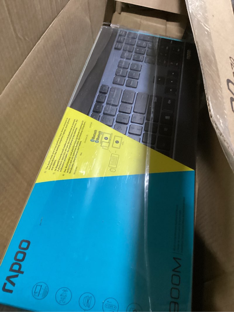 Condition photo showing Good Condition for RAPOO Wireless Keyboard and Laser Mouse Combo,Multi Device (Bluetooth 4.0+3.0+2.4G) Keyboard and Mouse Set,Ultra-Slim Computer Keyboard Compact Design for Windows/Android/Mac OS