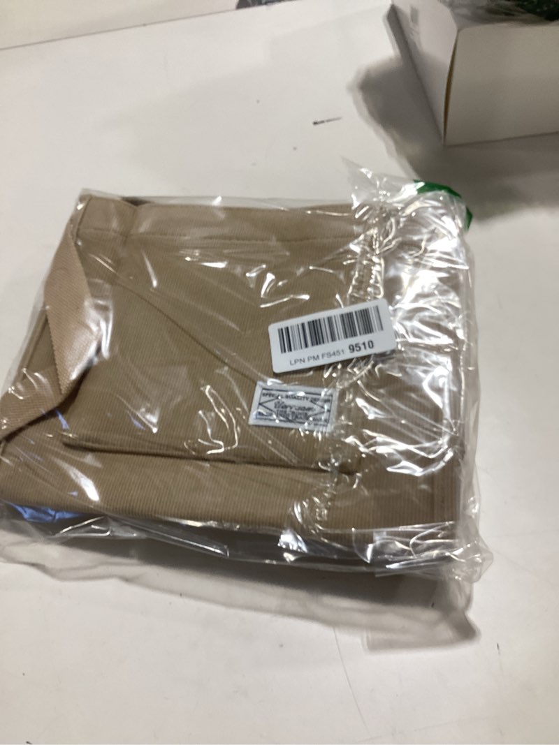 Condition photo showing New/Like New for uerruam tote bag for women with compartments,large corduroy tote for work travel college book bag hard bottom crossbody bag medium khaki