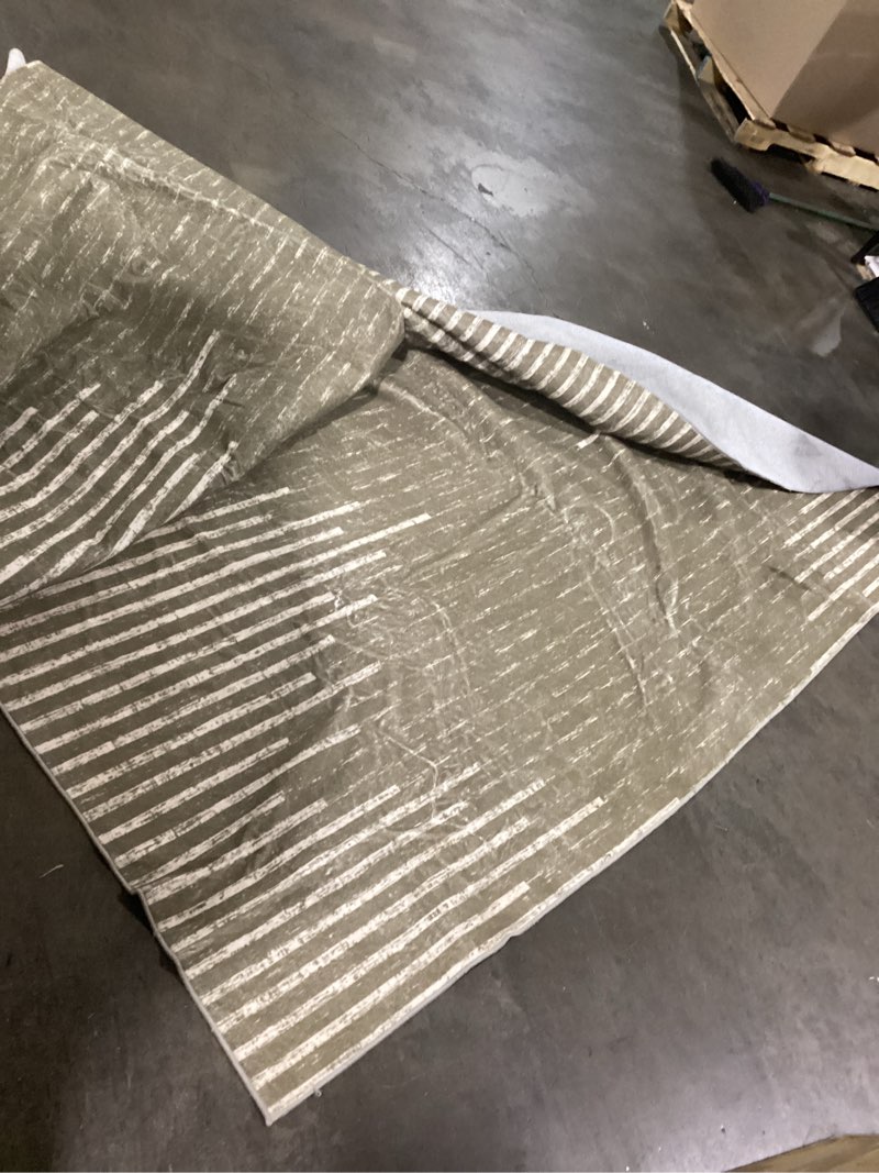 Condition photo showing Good Condition for garveehome distressed striped rug for bedroom living room modern minimalistic office carpet non slip neutral farmhouse floor cover geometric washable rugs 8x10