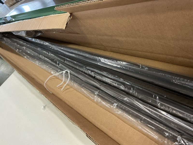 Condition photo showing Good Condition for Double Curtain Rods Dark Bronze,Room Darkening Drapery Rod 72-144 Inches,Adjustable 3/4 Inches Front and 5/8 Inches Back Quality Metal Rod for Window,Wrap Around Design 72-144" Dark Bronze