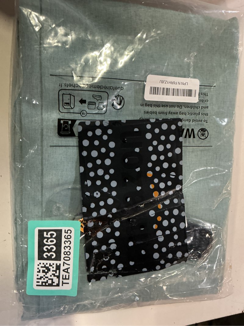 Condition photo showing Good Condition for anroduo teal linen textured fabric shower curtain set - 72"x74" with 12 rust resistant durable metal hooks, waterproof & heavy duty polyester, button hole design, machine washable for bathroom teal 72"w x 74"l (pack of 1)