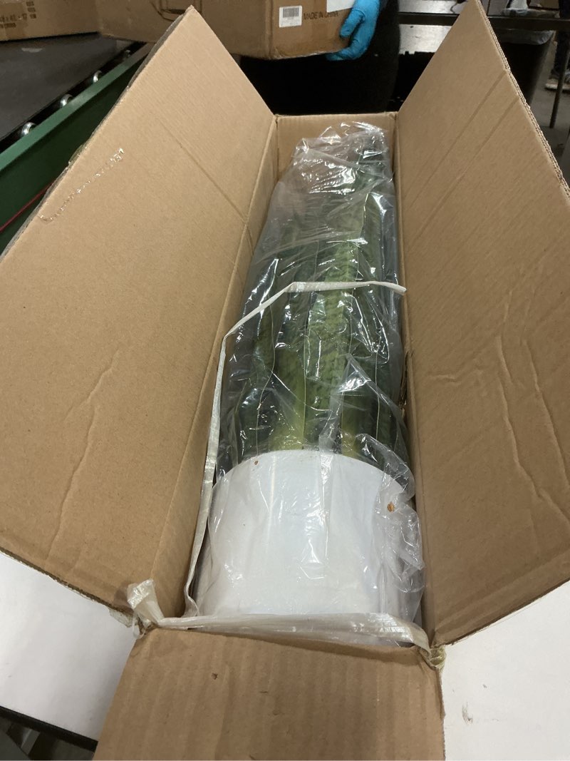 Condition photo showing Good Condition for Artificial Snake Plant, 27" Fake Green Sansevieria with White Pot, Faux Plant for Indoor Home Office Store Decoration, Perfect Faux Mother in Law Plants