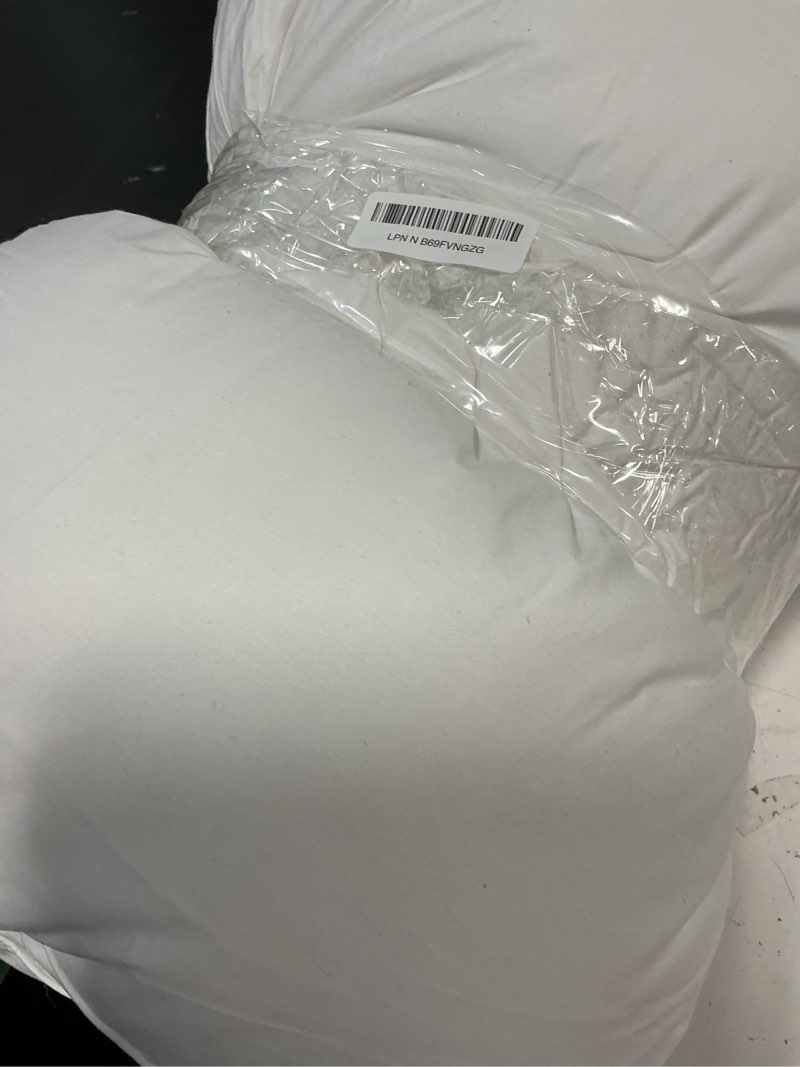 Condition photo showing Good Condition for beautyrest white feather down fiber pillows set of 2 pack with 2" gusset support pillows,hotel collection 100% cotton hypoallergenic medium firm bed pillows for side sleeper white queen (pack of 2)