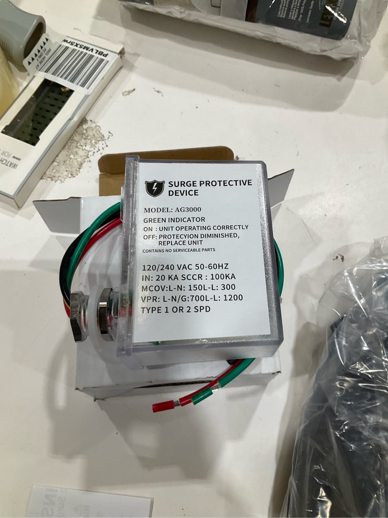 Condition photo showing Good Condition for hvac surge protector 120/240v mini split surge protector with tpmov technology device for ag3000, watertight enclosure lightning protection, comprehensive surge protection