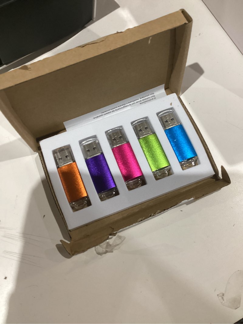 Condition photo showing New/Like New for K&ZZ 5 Pack 64GB Flash Drive 64 GB USB Flash Drives USB 2.0 Thumb Drive Gig Zip Drive Stick 64G Flash Memory Stick Jump Drives for PC Laptop, Multicolored 64GB 2.0 Multicolored (5 Pack)