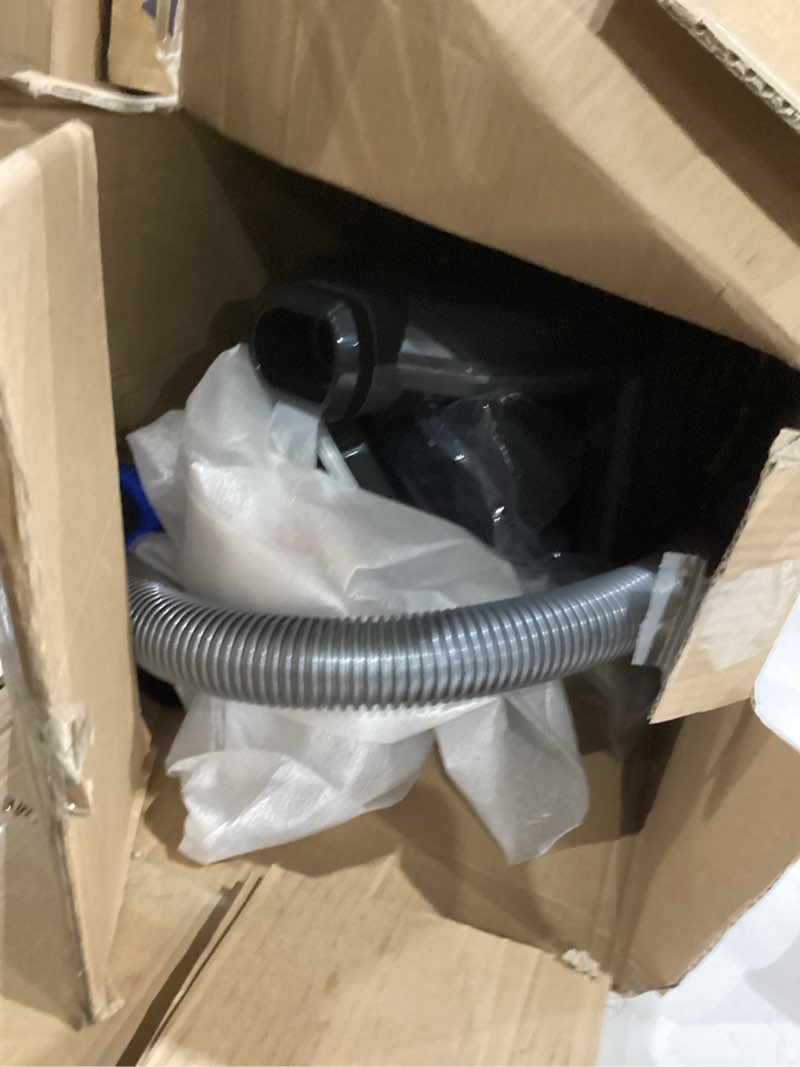 Condition photo showing As Is for eureka bagless canister vacuum cleaner, lightweight vac for carpets and hard floors, silver with black, nen180
