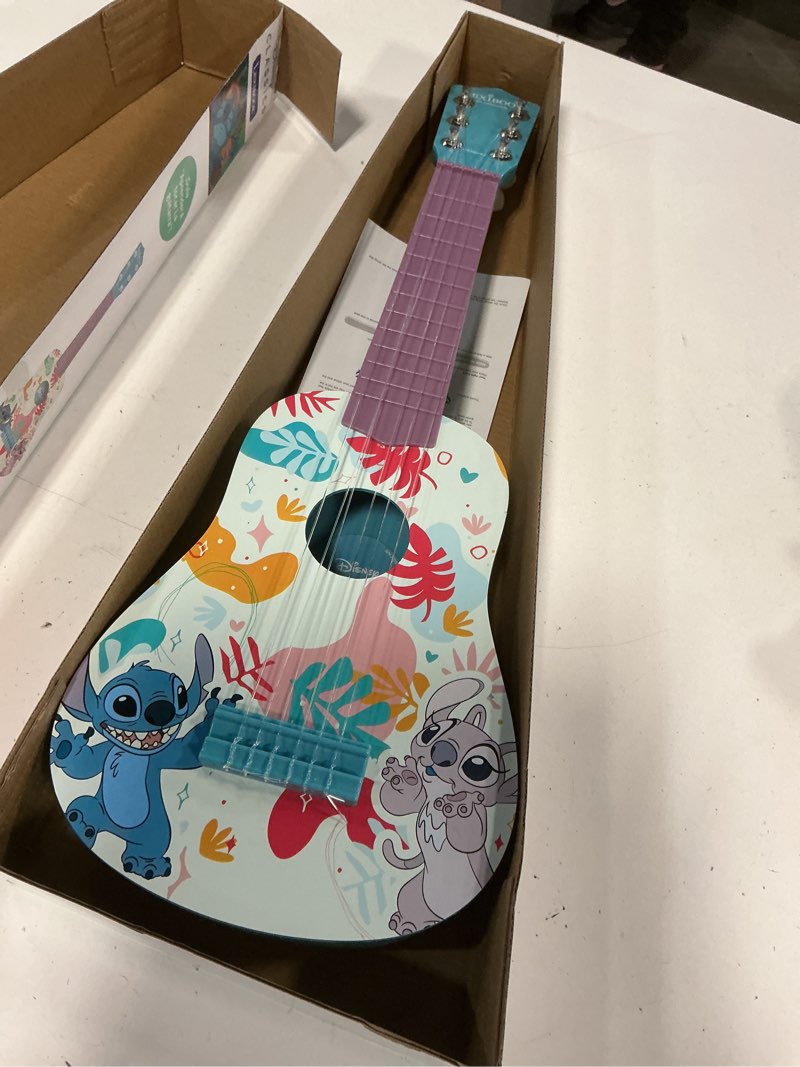 Condition photo showing Good Condition for lexibook, disney stitch, my first guitar for children, 6 nylon strings, 53 cm / 21'', guide included, blue, k200d