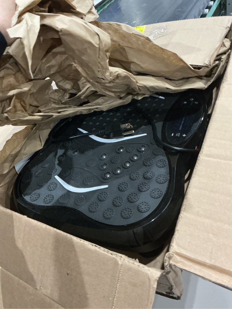 Condition photo showing Good Condition for Vibration Plate Exercise Machine for Whole Body Workout, 330 LBs Lymphatic Drainage Machine for Weight Loss, 120 Adjustable Speed Vibration Platform w/Resistance Bands & Bulit-in-USB Speaker