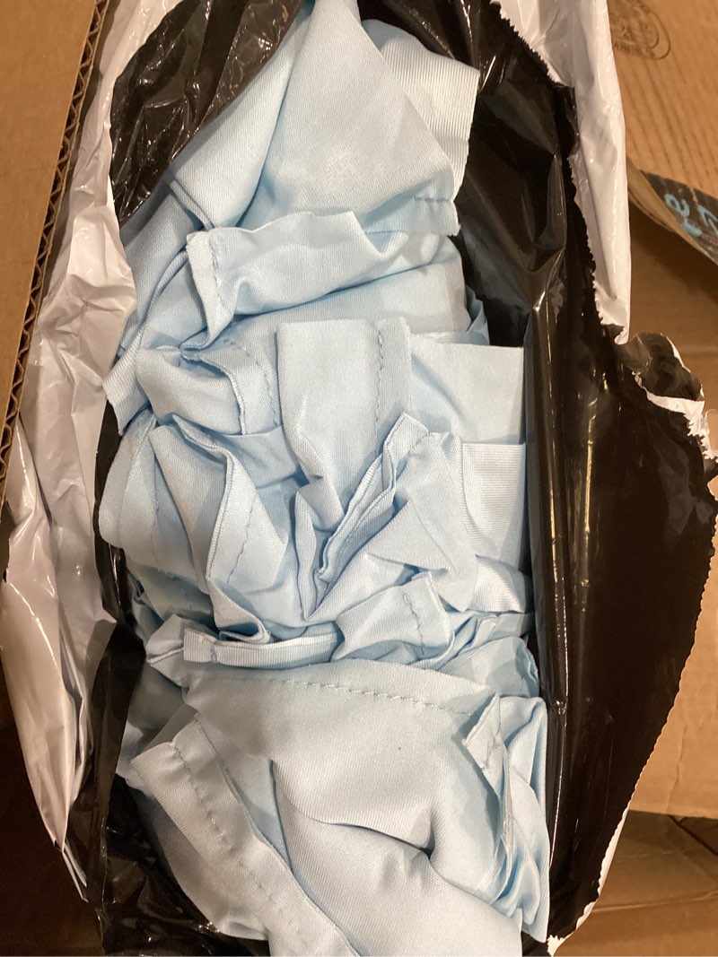 Condition photo showing Good Condition for 150 pack spandex stretch chair sashes bows, elastic stretch chair cover bands ties with buckle slider for wedding party ceremony reception event banquet decoration (sky blue)