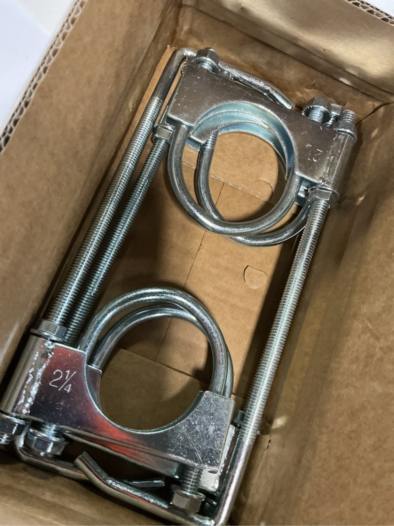 Condition photo showing Good Condition for universal exhaust clamp with hanger fits 2-1/4" exhaust pipe, 2.25 inch steel exhaust system hanger, pipes exhaust hanger 4pcs 4 2.25"