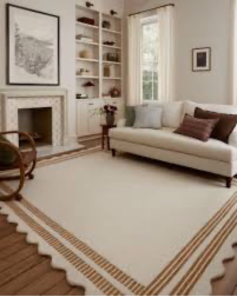 Chris Loves Julia x Loloi Scottie Ivory / Rust Area Rug