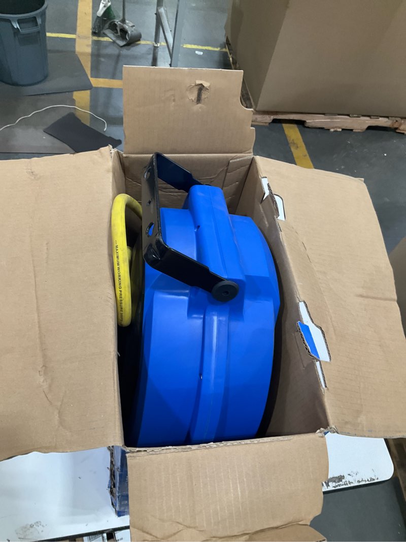 Kobalt Enclosed Retractable Hose Reel with 3/8-in x 50-ft Poly Hybrid Air Hose