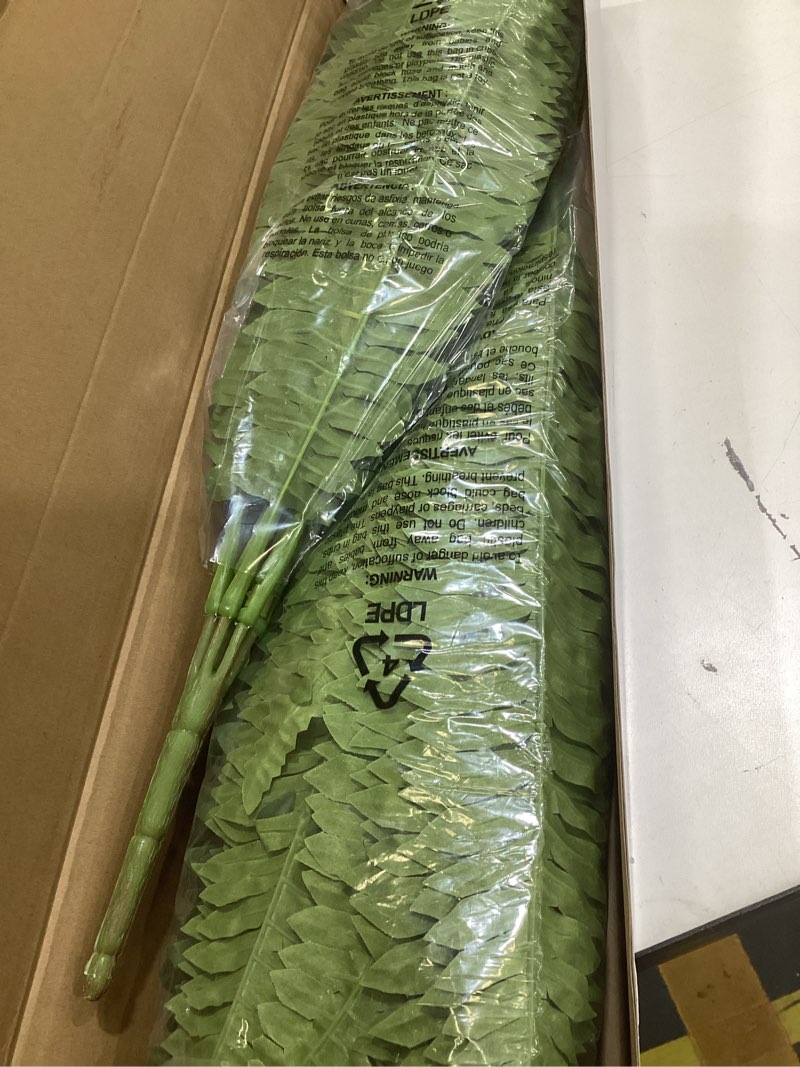 Condition photo showing Good Condition for 35" ferns artificial bush plants large, 2 artificial boston ferns with 39 fronds for outdoors home decor